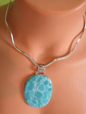 STERLING SILVER WAVY CUFF NECKLACE BRAND NEW 925 STERLING